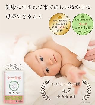 命の葉酸　6袋　無添加　妊活　産前　産後 命の葉酸 6袋 無添加 妊活 産前 産後 Amazon | 葉酸 サプリ 妊婦